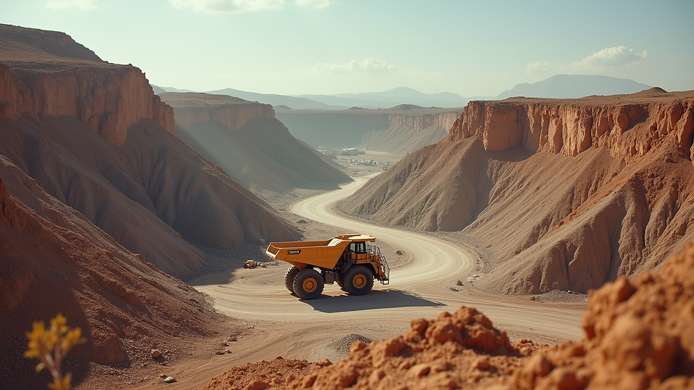 Eye-level view of a mining site in Mexico