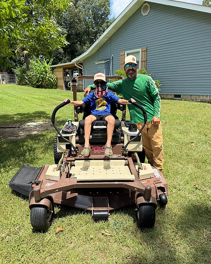 Customer buying Grasshopper mower from BlueJay’s Outdoor Power Equipment near Anniston instead of big box store