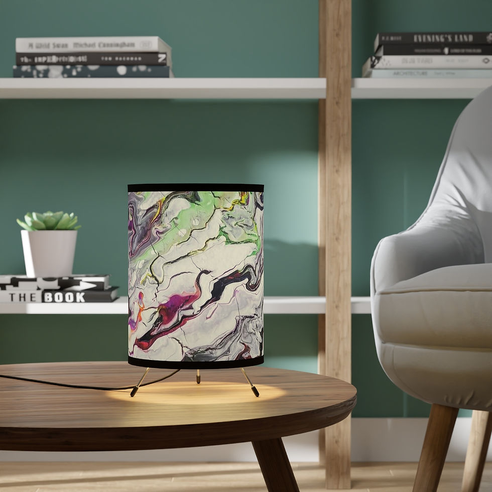 Thumbnail: Tripod Lamp with High-Res Printed Shade, US\CA plug