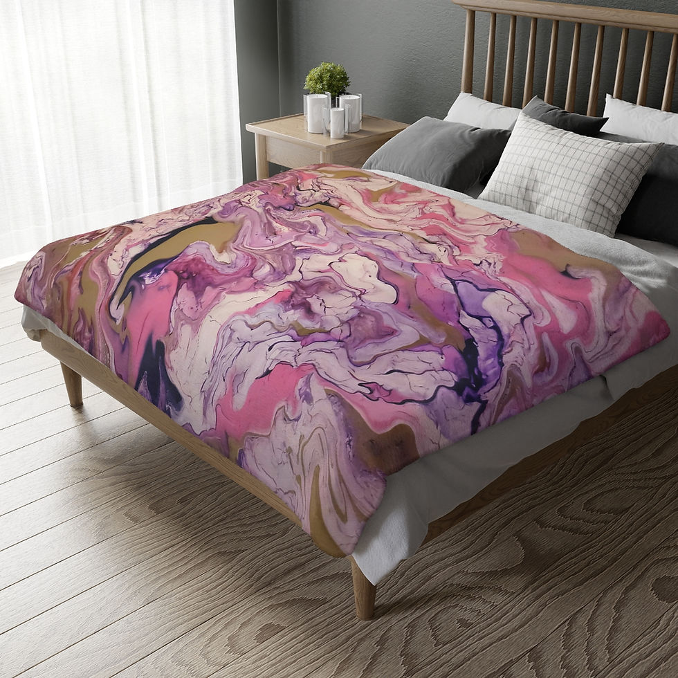 Thumbnail: Velveteen Minky Blanket (Two-sided print)