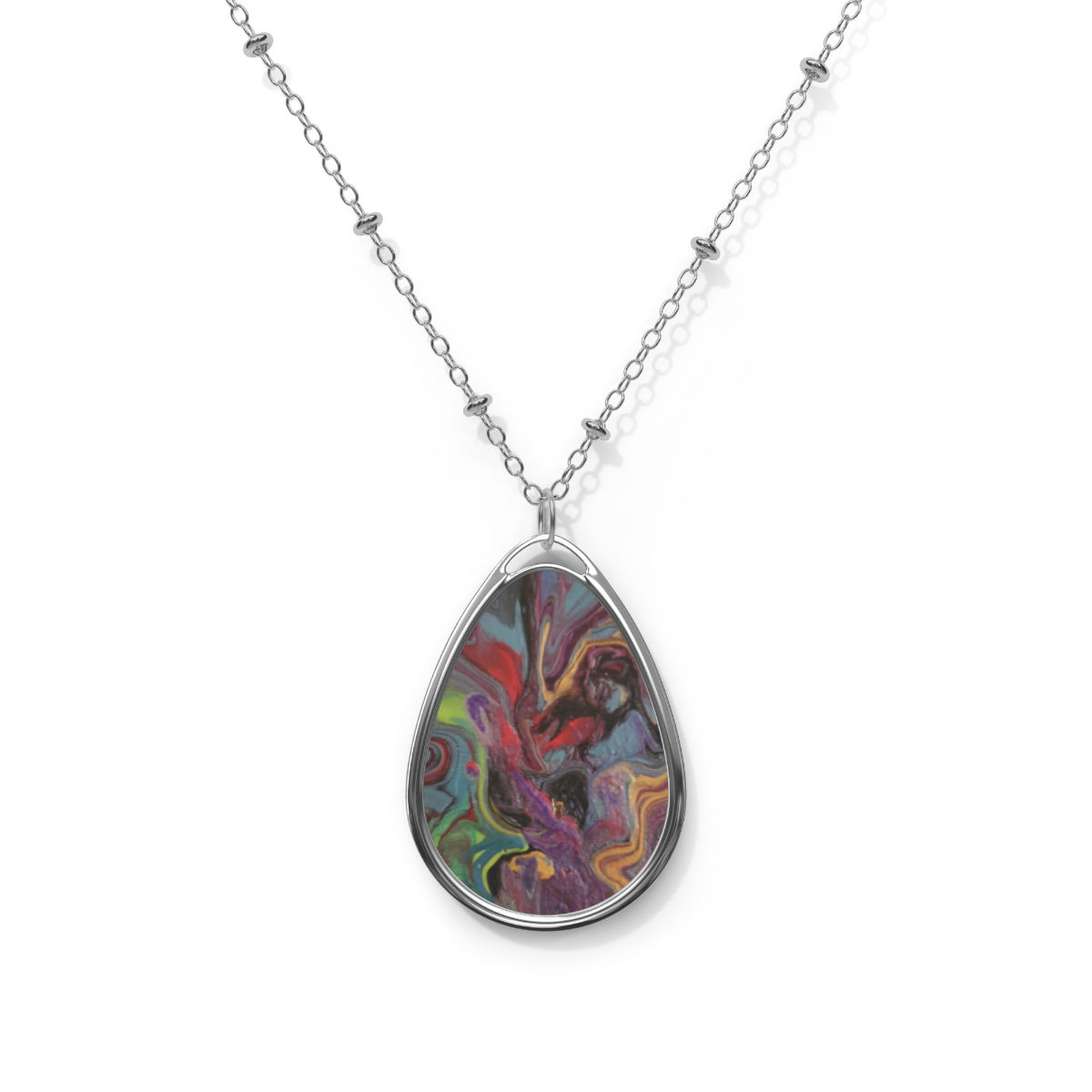 Tribal Dance Oval Necklace