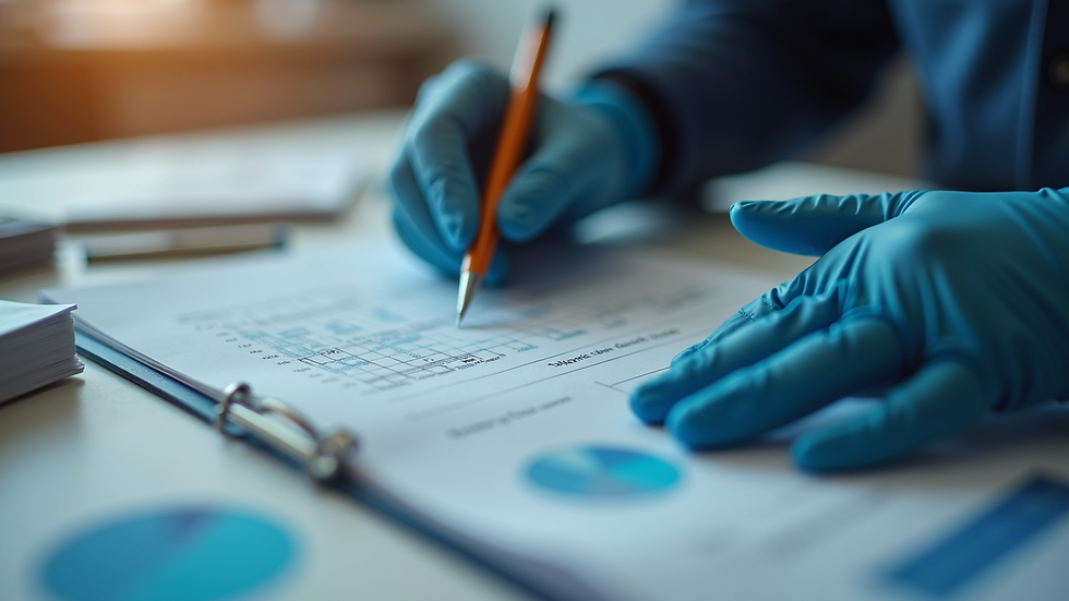 Close-up view of training materials for vocational skills