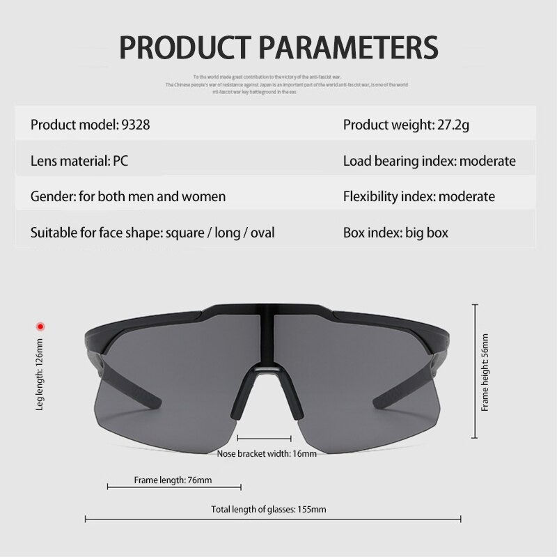 Miniatura: Gafas de protección polarizadas para hombre y mujer, lentes de sol deportivos