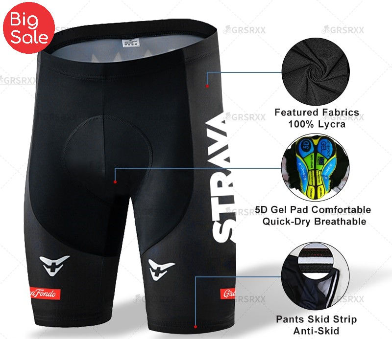 STRAVA pantalones cortos de ciclismo para hombre y mujer, transpirable
