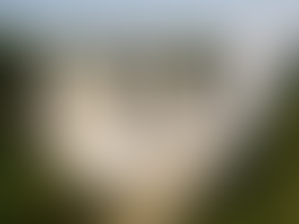 Majestic waterfall cascading between lush green cliffs under a clear blue sky, creating mist and a powerful, serene atmosphere.