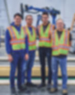 The Promise Robotics team together at the facility in Edmonton, Alberta: (from left) Jeffrey Kervin, Robert Johnston, Darren Brix and Mark Vermeiren. (© Beckhoff, 2024)