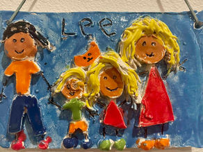Second Grade Clay Family Plaque