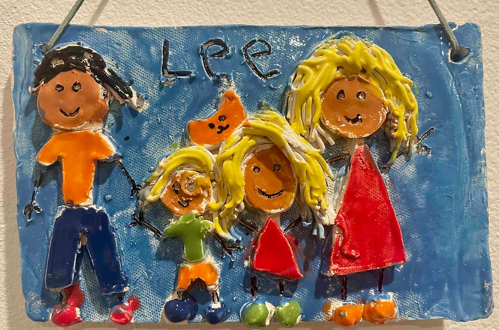 Second Grade Clay Family Plaque