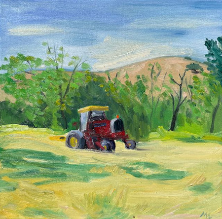 Little Red Tractor - Grand Ave., Los Olivos, CA. April 2022