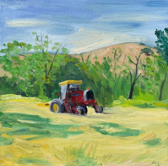 Little Red Tractor - Grand Ave., Los Olivos, CA. April 2022