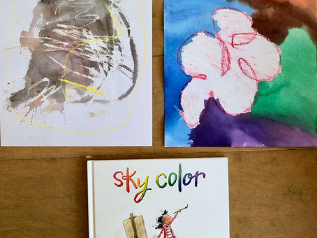 Clouds and sky color! A watercolor and oil pastel project.