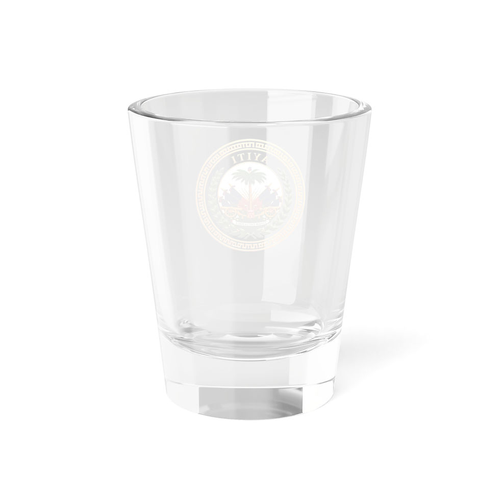 Thumbnail: Haiti Coat of Arms Shot Glass — 1.5 oz Souvenir Spirit Glass