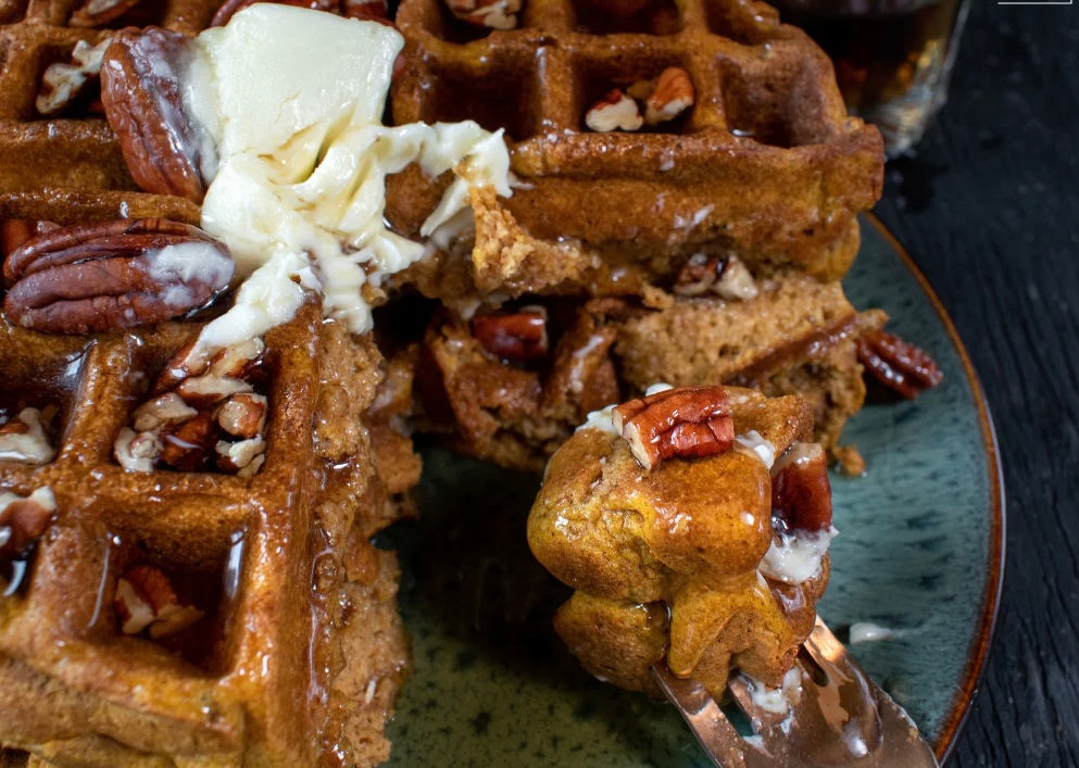 Pumpkin Pecan Waffles