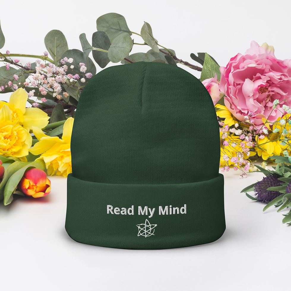 Thumbnail: Embroidered Beanie _ Read My Mind