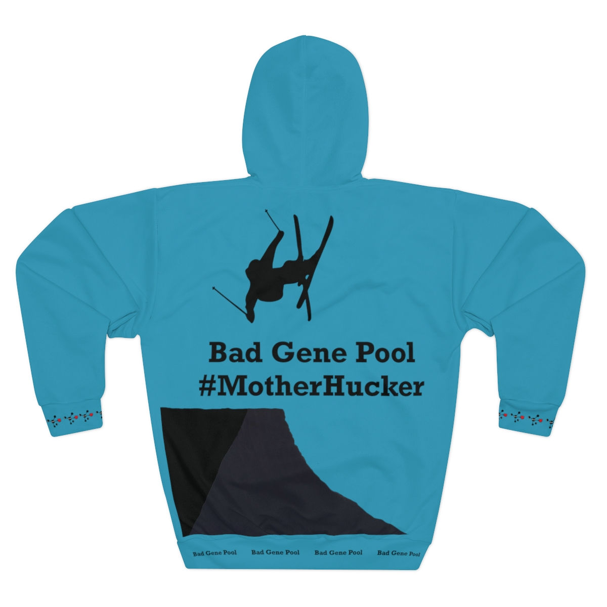 Mother Hucker - Skier - Hoodie - Turquoise