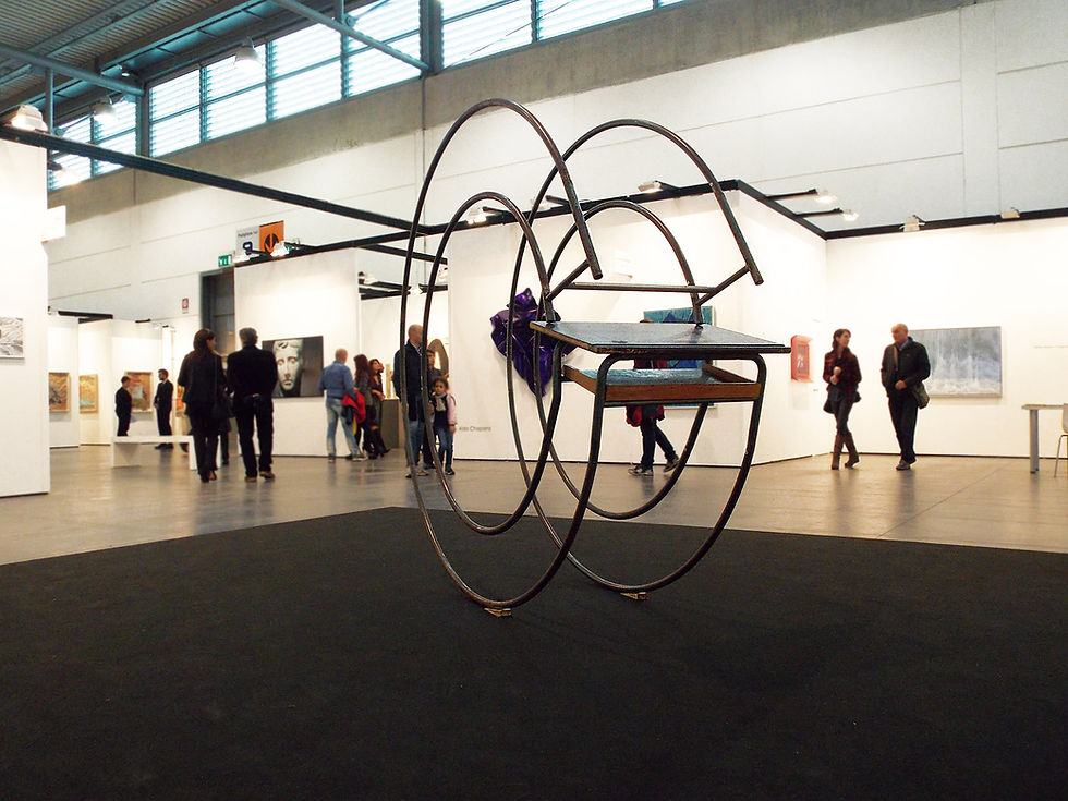 Mario Scudeletti, Salto Mortale, 2013, banco scolastico modificato, cm. 200x200x70