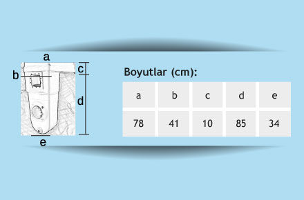 Filtrasyon bloğu 1003-c-model ölçü tablosu
