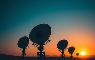satellites in the desert sunset _edited_