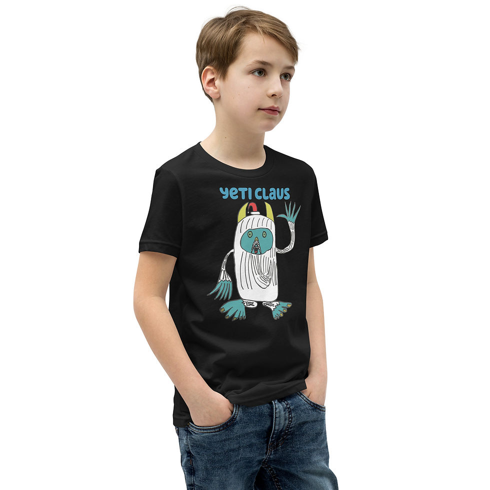 Thumbnail: Youth Short Sleeve T-Shirt-yeti claus