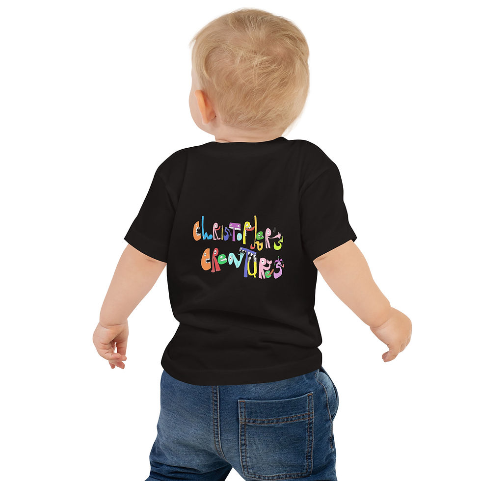 Thumbnail: Baby Jersey Short Sleeve Tee-Edward Eggy Yolk and Scribbles the Bacon