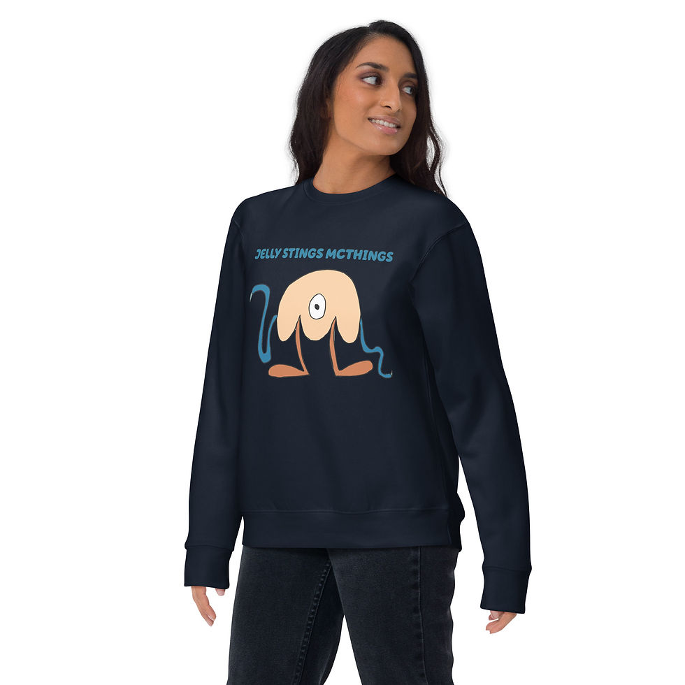 Thumbnail: Unisex Premium Sweatshirt-JELLY STINGS MCTHINGS