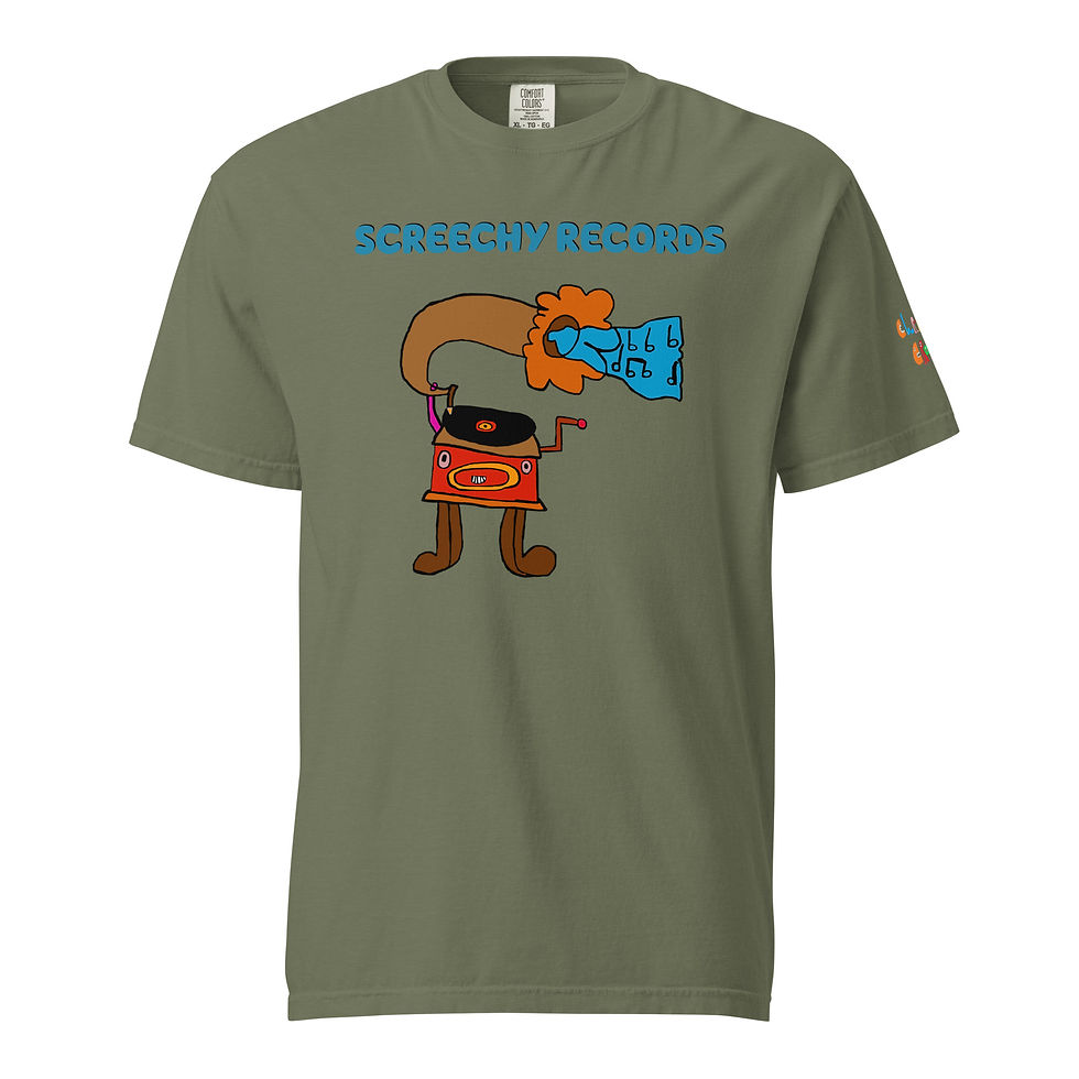 Thumbnail: Men’s garment-dyed heavyweight t-shirt-Screechy Records