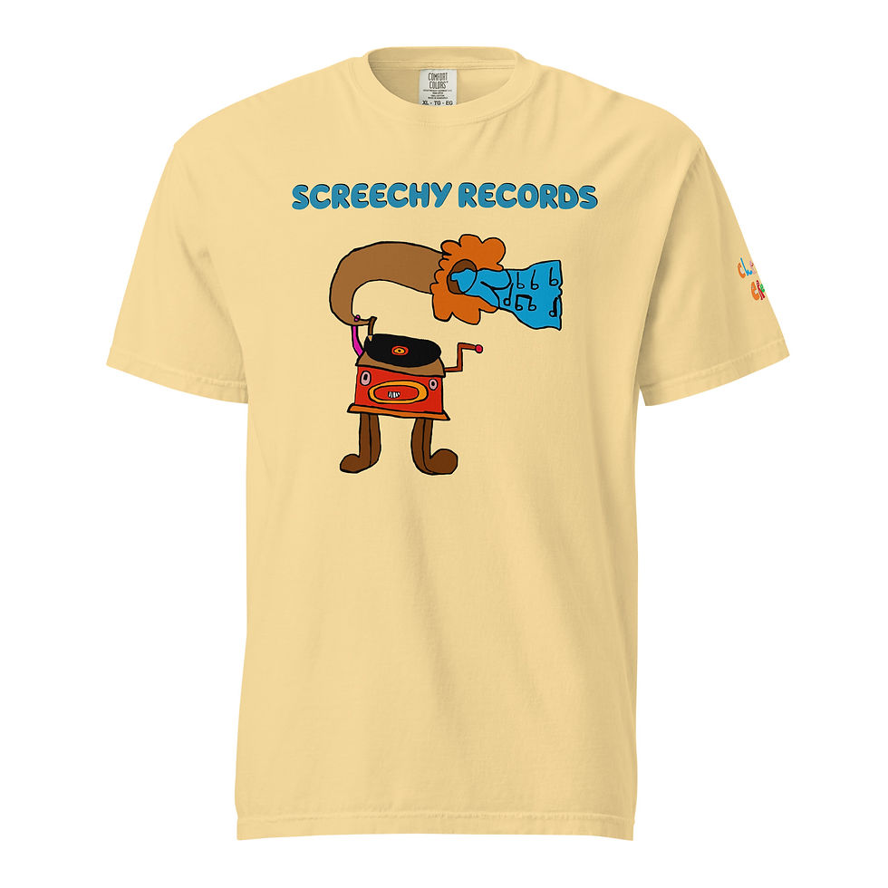 Thumbnail: Men’s garment-dyed heavyweight t-shirt-Screechy Records
