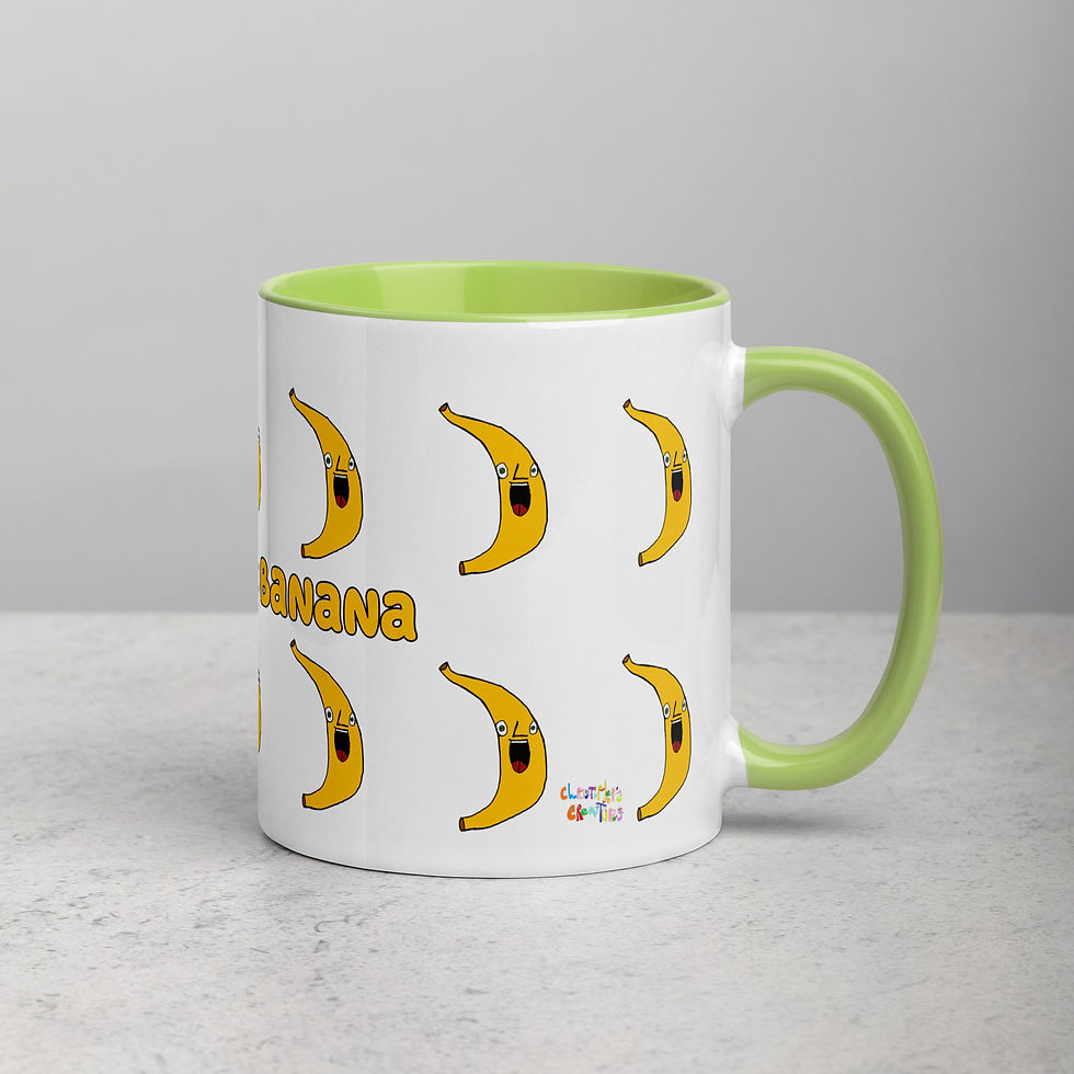Thumbnail: Mug with Color Inside-stevie the banana