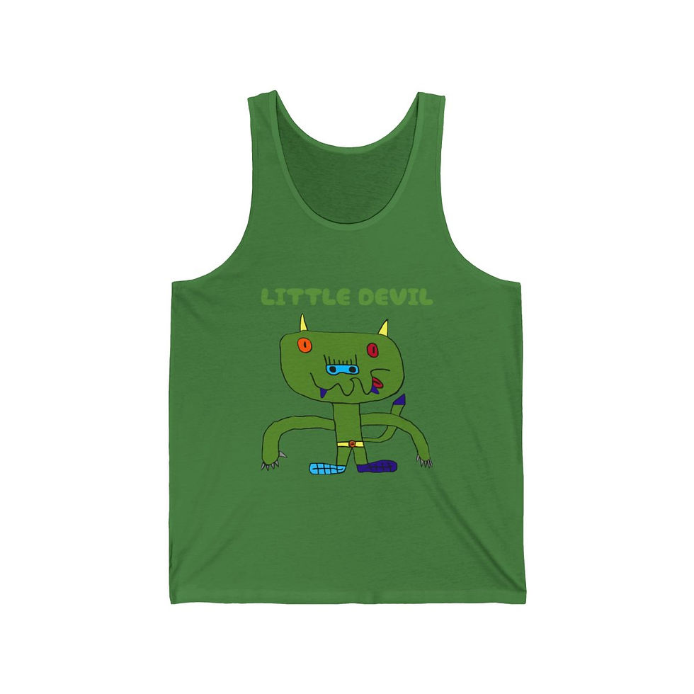 Thumbnail: Unisex Jersey Tank-LITTLE DEVIL