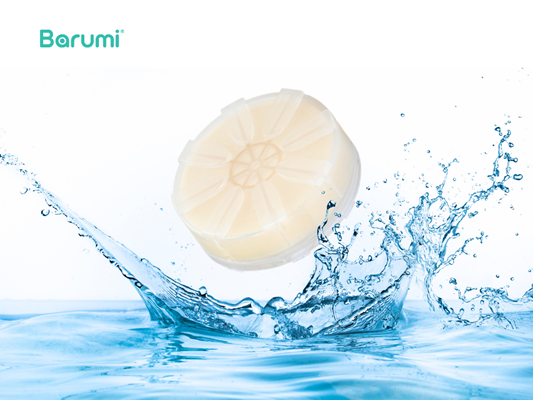 A Barumi Vitamin C filter with water splash