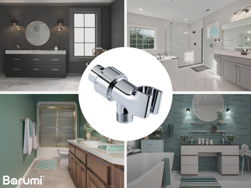 bathroom settings with barumi showerhead holder