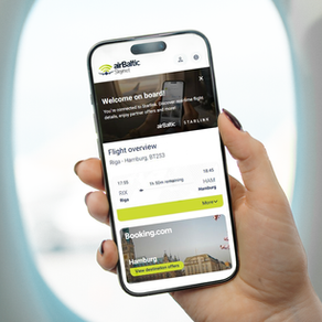 airBaltic ievieš Skynet digitālo platformu ar Starlink interneta savienojamību