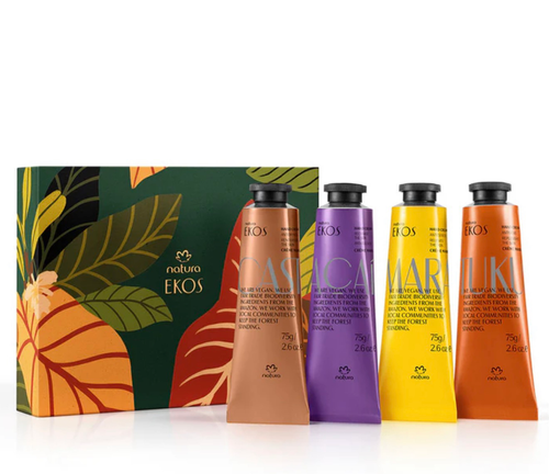 EKOS NATURA DELUXE HAND CREAM QUARTET HOLIDAY SET. | BraziCare Beauty