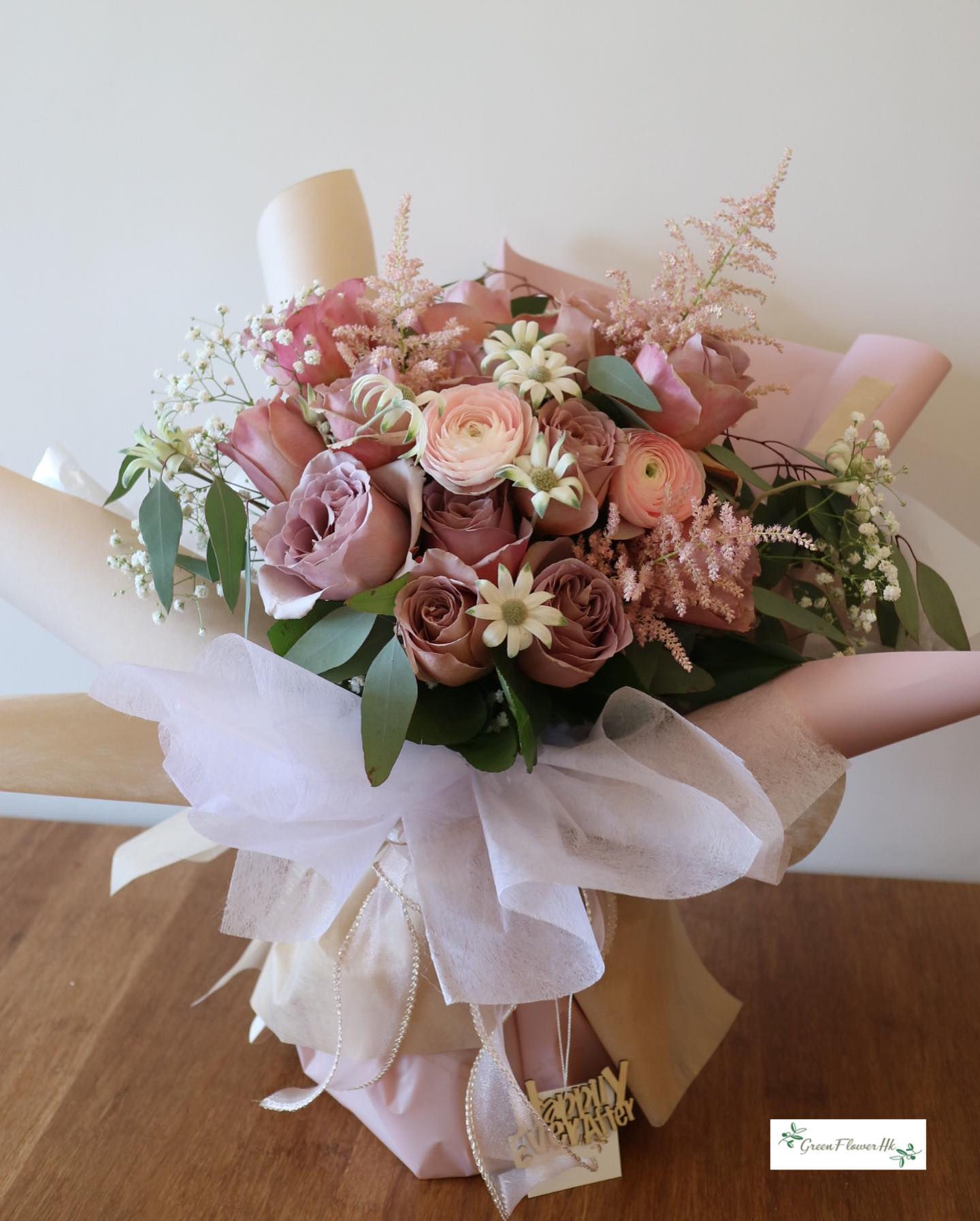 F18 - Cafe Latte Roses Bouquet (Fresh Flower)