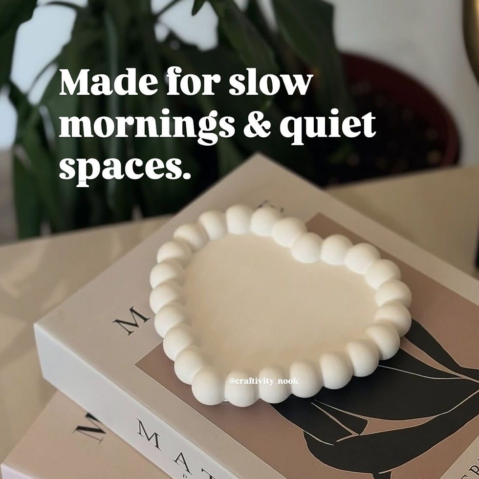 Thumbnail: Concrete Aesthetic Heart Bubble Trinket Tray