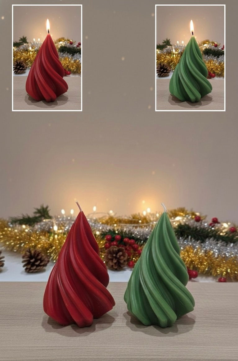 Spiral Christmas Tree Candle