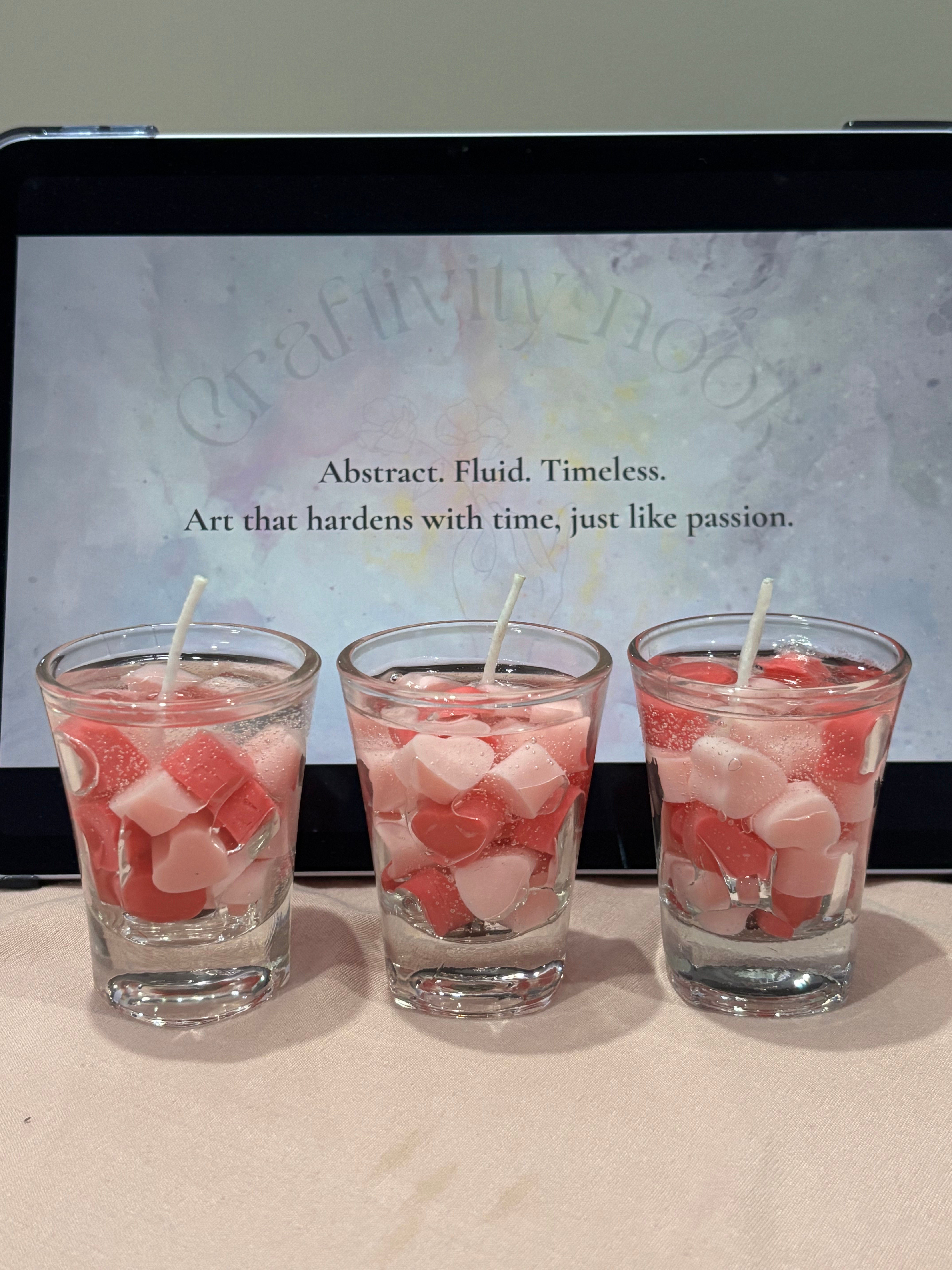 Rose Glass Candle