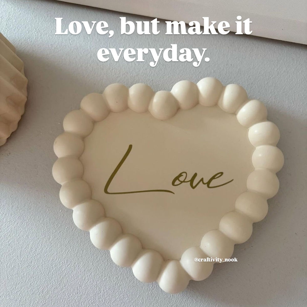 Thumbnail: Concrete Aesthetic Heart Bubble Trinket Tray