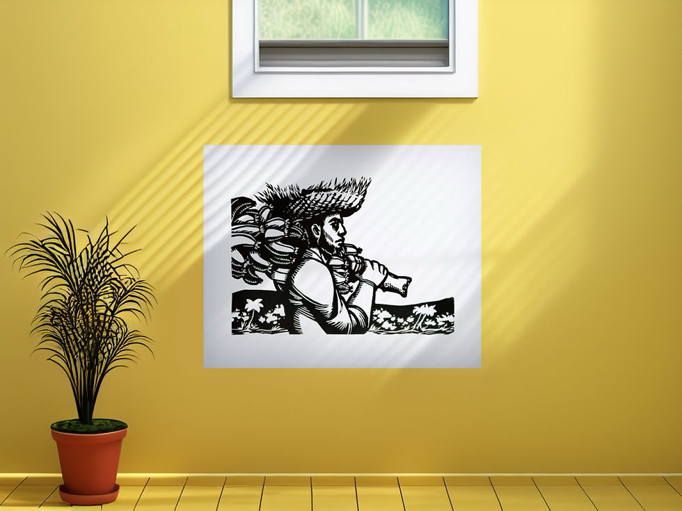 Thumbnail: Puerto Rico Jibaro Boricua Wall Art Home Decor
