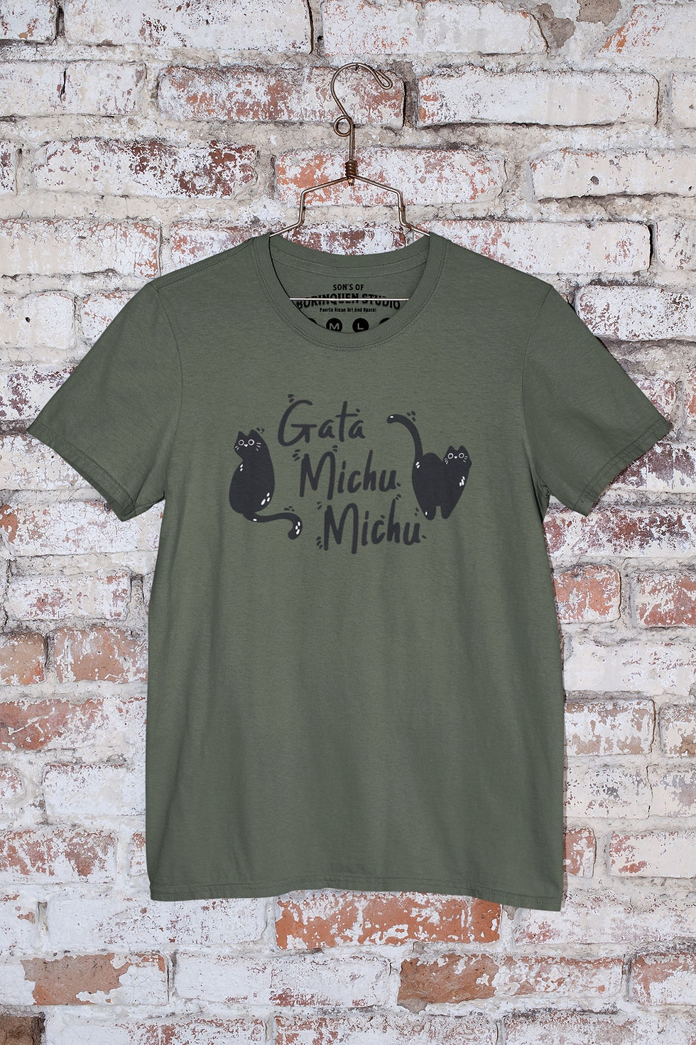 Thumbnail: Puerto Rico Gata Michu Michu Tshirt, PR Boricua Clothing Tees