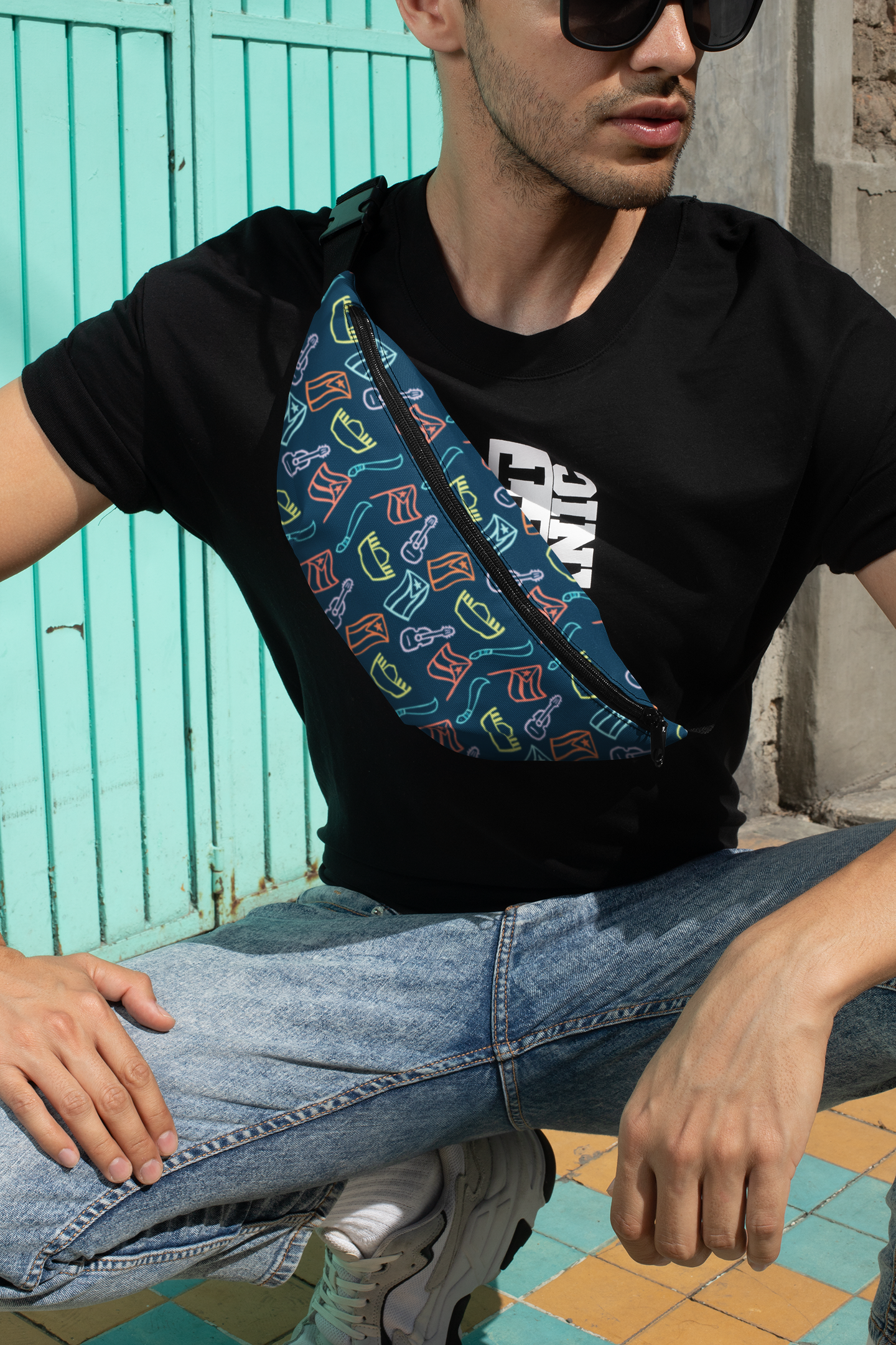 Puerto Rico Jibaro Boricua Fanny Pack, Puerto Rican Gift