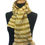 Thumbnail: Linear - Velvet & Wool Devore Scarf - Sugar Cane (Skinny)
