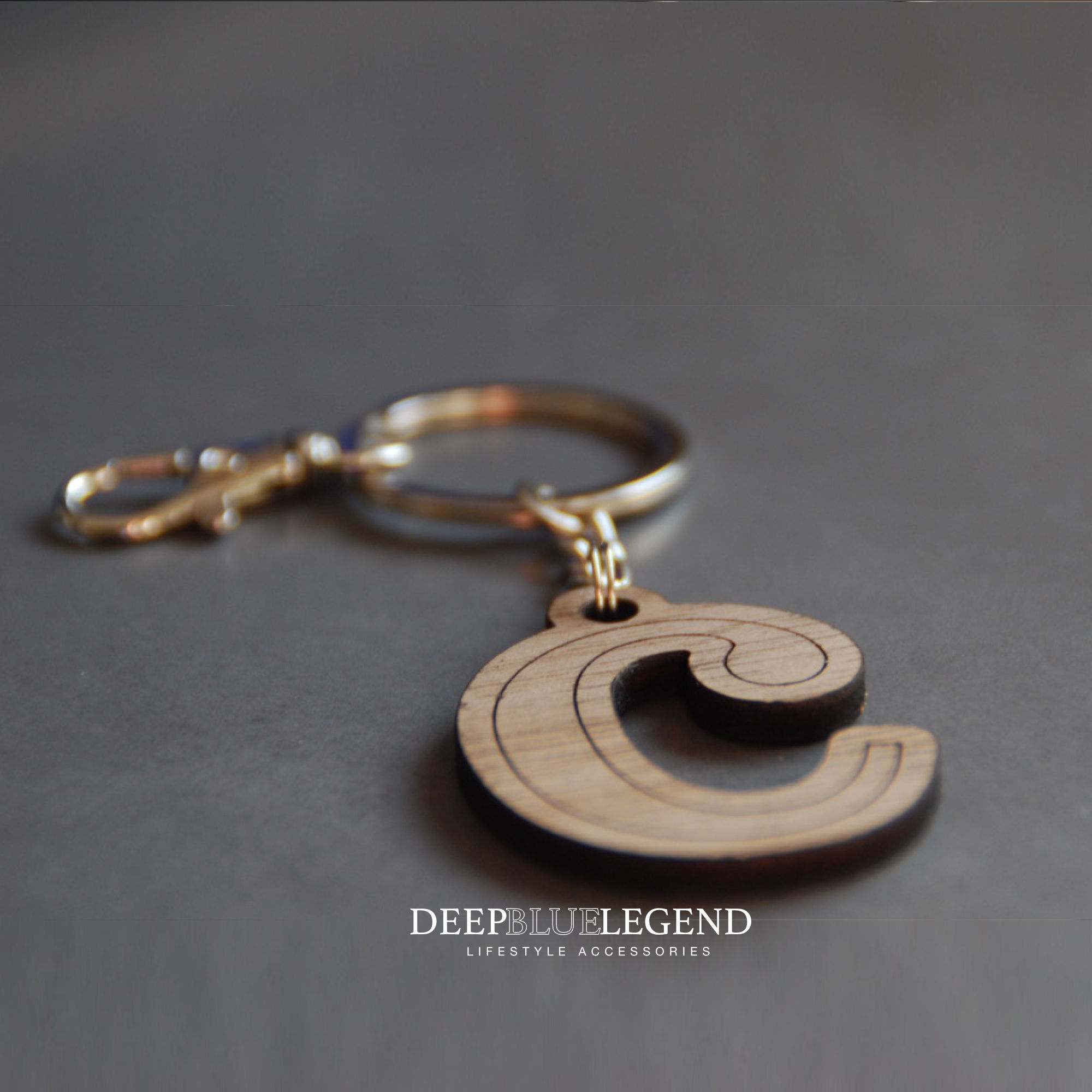 Custom Initial Keychain, Personalized Letter Tag, Initial Keyring, Backpack Tag