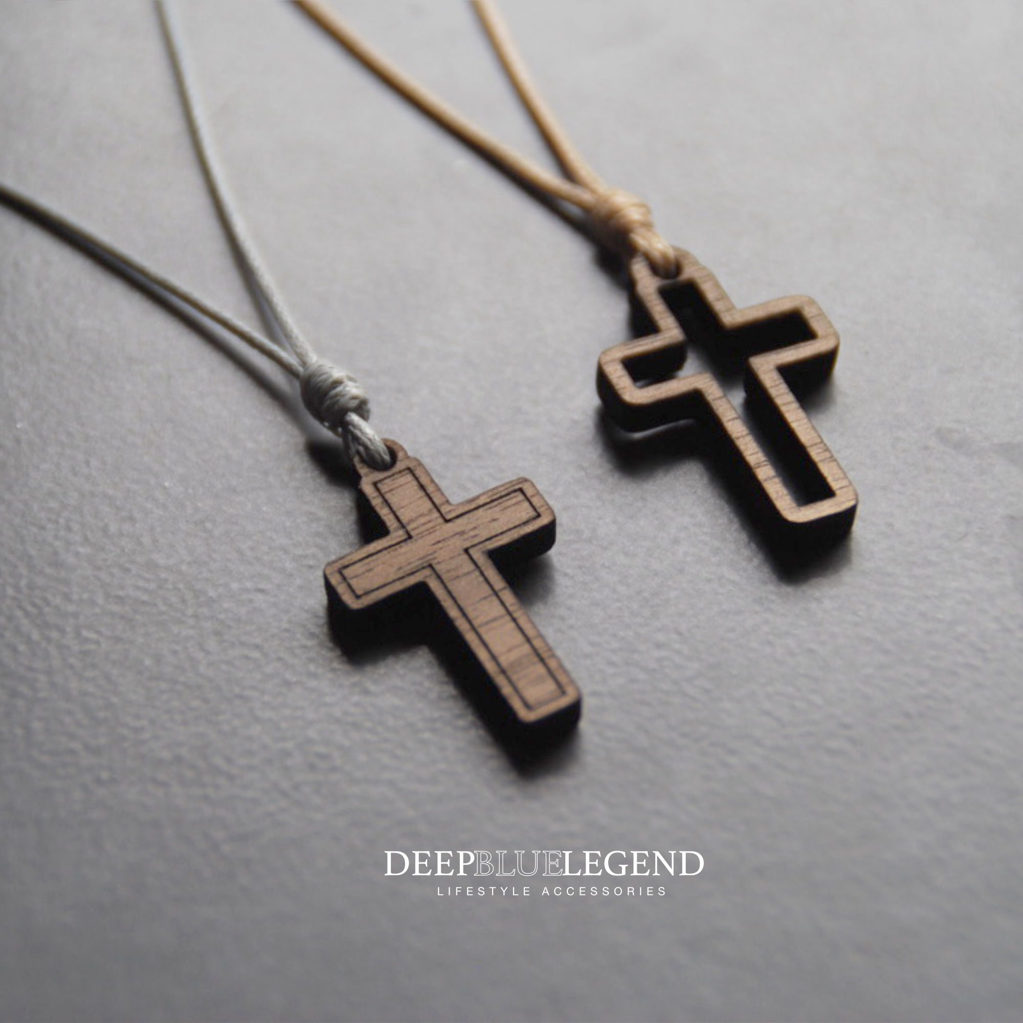 Gift Cross Necklace, Wooden Pendant Cross Necklace, Cross Pendant
