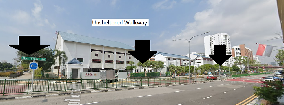 Unsheltered Walkway