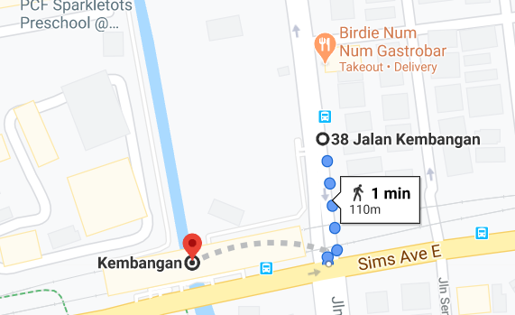 1 minute walk to Kembangan MRT