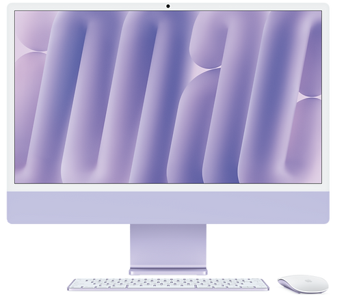 Wix iMac_24-in_M4_Chip_Purple_Pure_Front_Magic_Keyboard_Touch_ID_Magic_Mouse_Print__USEN.p
