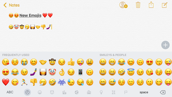 New Apple Emojis for iOS 10.2
