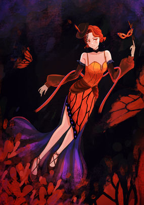 The Monarch Maiden - Digital Illustration