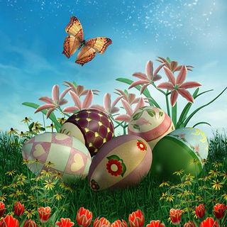 Butterfly Easter 19-SHENGYONGBAO-Art-Cloth-Custom-Photography-Backdrops-Prop-Easter-day-th